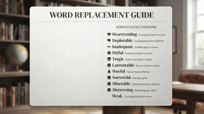 How to Replace  Pathetic  in a Sentence