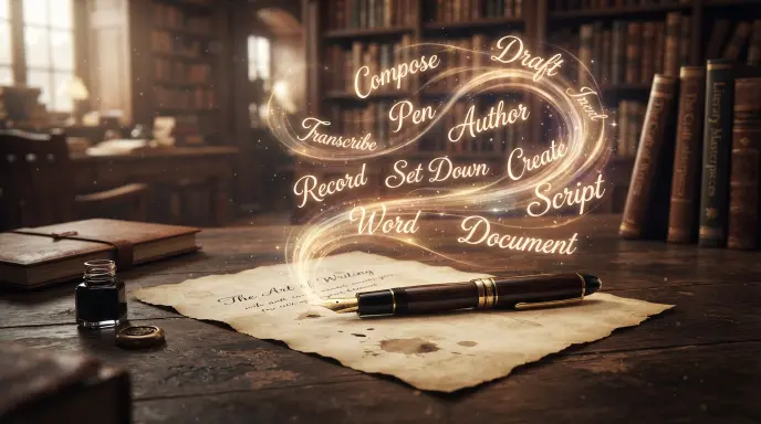 synonyms for write